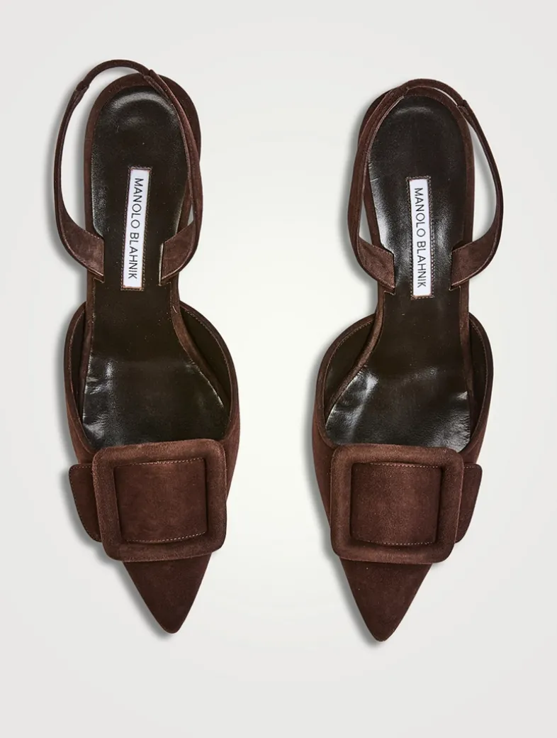 Maysli Suede Slingback Pumps