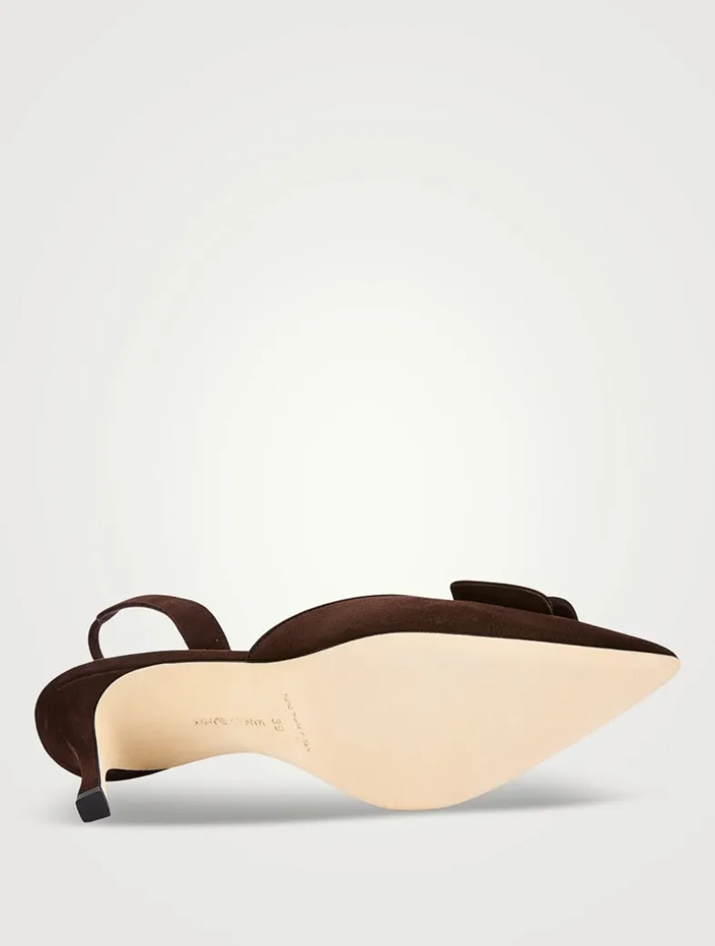 Maysli Suede Slingback Pumps