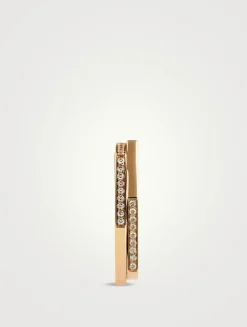 Medium Antifer Gold Earring With Diamonds