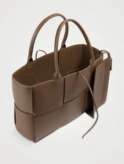 Medium Arco Leather Tote Bag