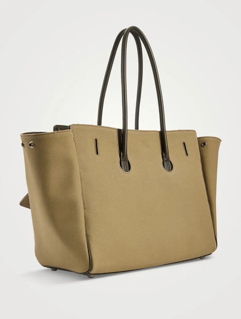 Medium Bel Air Canvas And Leather Tote Bag
