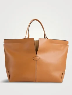 Medium Di Leather Tote Bag