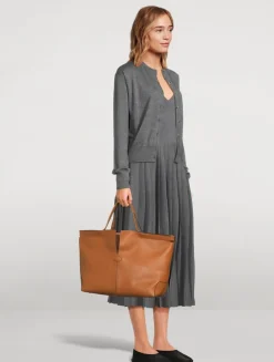 Medium Di Leather Tote Bag