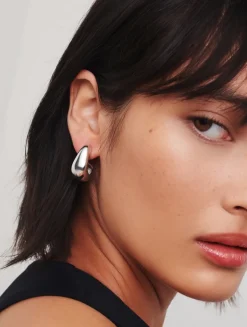 Medium Dome Hoop Earrings