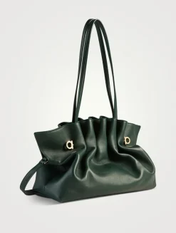 Medium Ferragamo Soft Leather Shoulder Bag