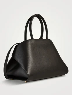 Medium Hug Bicolour Leather Satchel