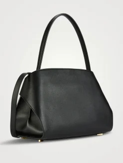 Medium Hug Bicolour Leather Satchel