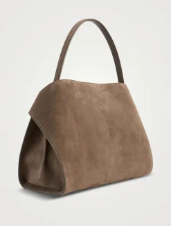 Medium Hug Suede Satchel