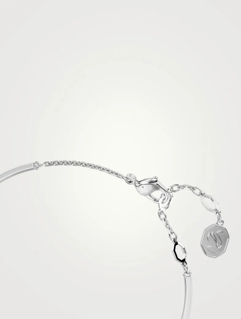 Medium Hyperbola Crystal Heart Bangle Bracelet