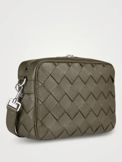 Medium Intrecciato Leather Camera Bag