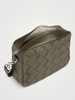 Medium Intrecciato Leather Camera Bag