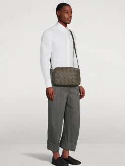 Medium Intrecciato Leather Camera Bag