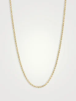 Medium 14K Gold Bolita Chain Necklace - 18-inch