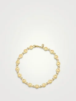Medium 14K Gold Evil Eye Link Bracelet