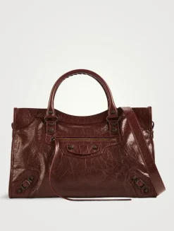 Medium Le City Leather Satchel
