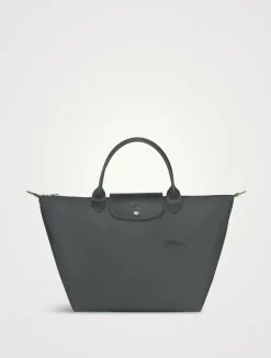 Medium Le Pliage Green Top Handle Bag