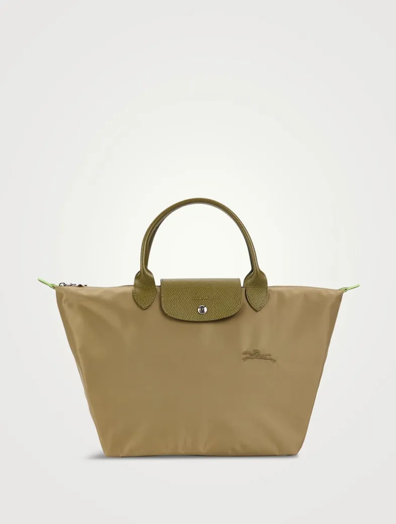 Medium Le Pliage Green Top Handle Bag