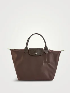 Medium Le Pliage Green Top Handle Bag