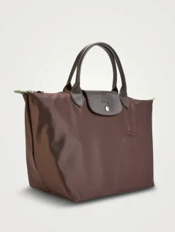 Medium Le Pliage Green Top Handle Bag