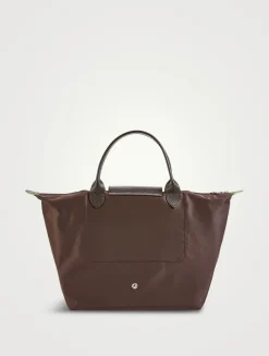 Medium Le Pliage Green Top Handle Bag