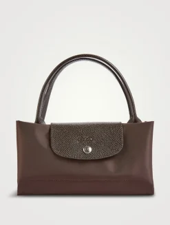 Medium Le Pliage Green Top Handle Bag