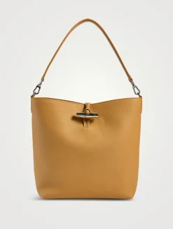 Medium Le Roseau Leather Shoulder Bag