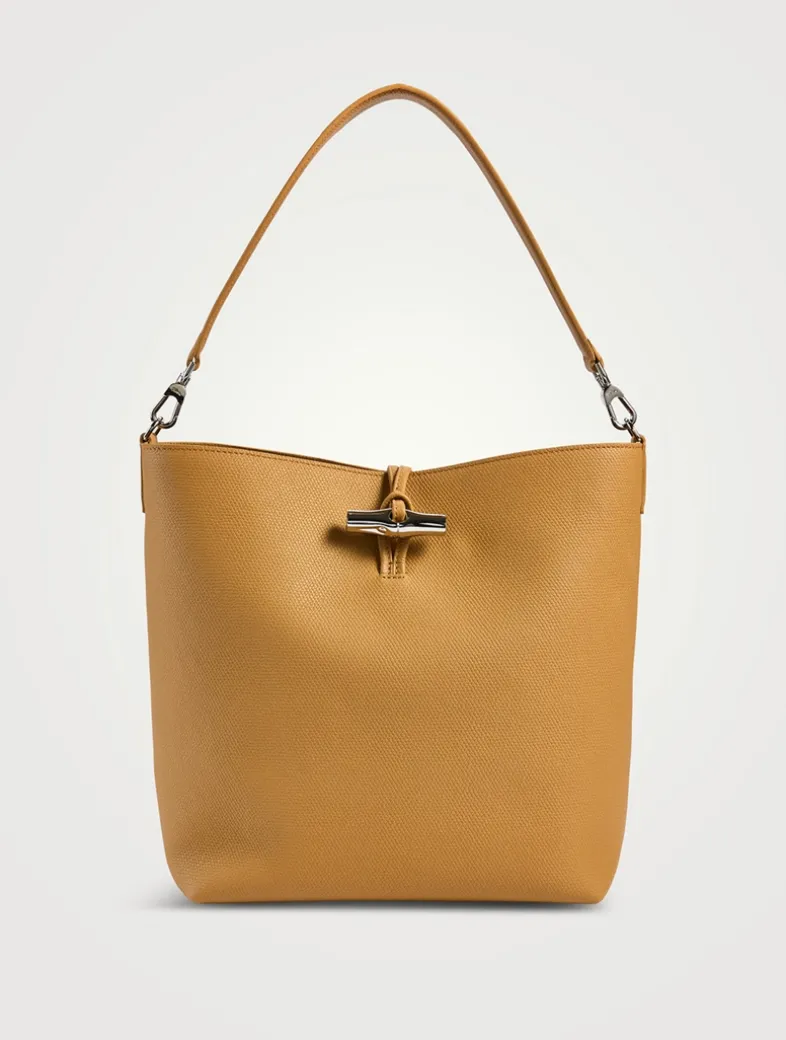Medium Le Roseau Leather Shoulder Bag