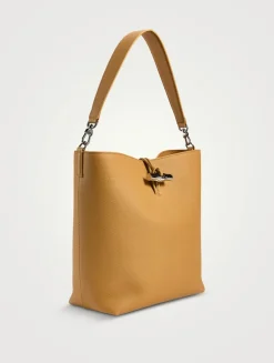 Medium Le Roseau Leather Shoulder Bag