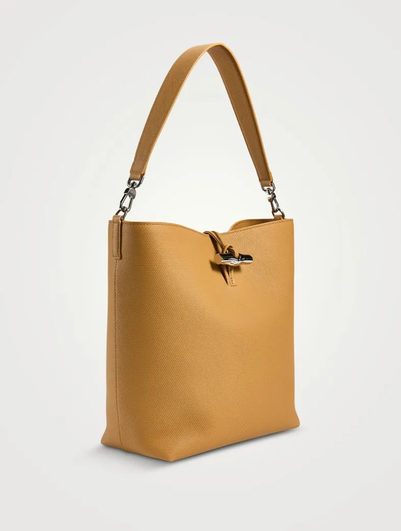 Medium Le Roseau Leather Shoulder Bag