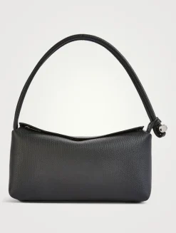 Medium Le Roseau Leather Shoulder Bag