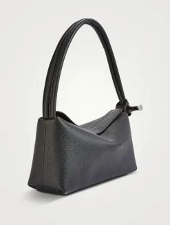 Medium Le Roseau Leather Shoulder Bag
