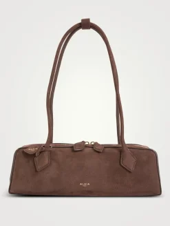 Medium Le Teckel Suede Shoulder Bag