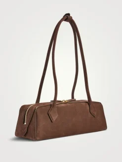 Medium Le Teckel Suede Shoulder Bag