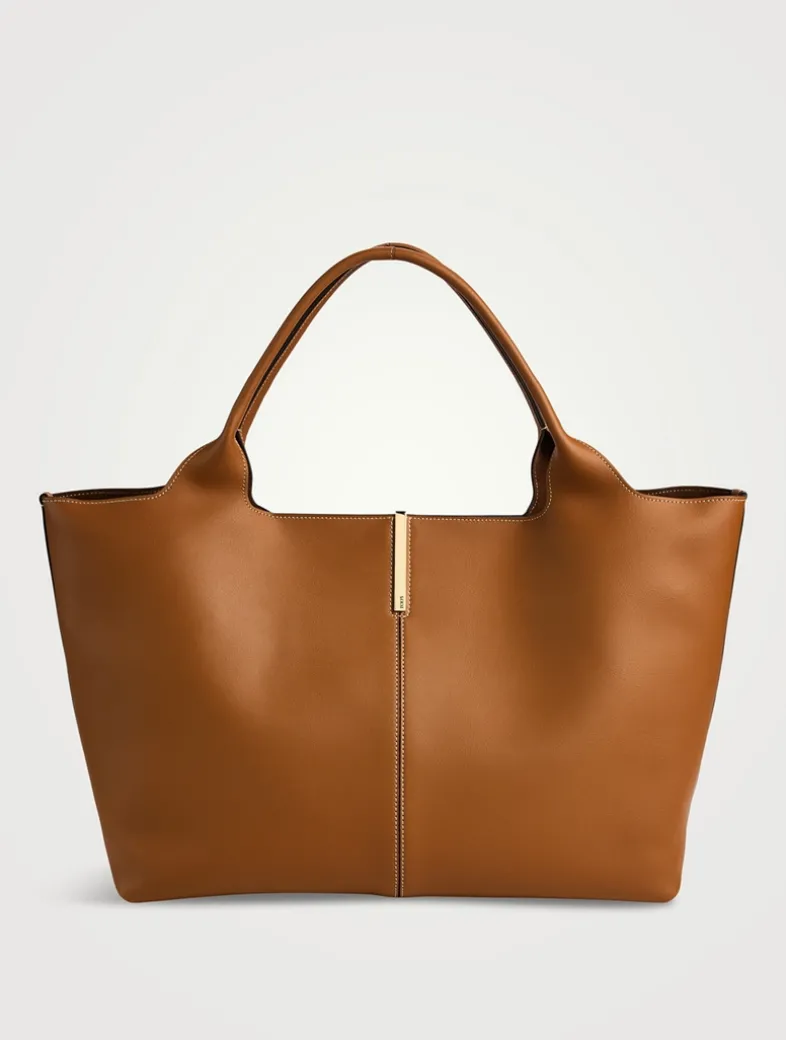 Medium Leather Shopping Bag