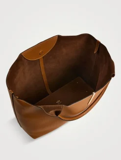 Medium Leather Shopping Bag