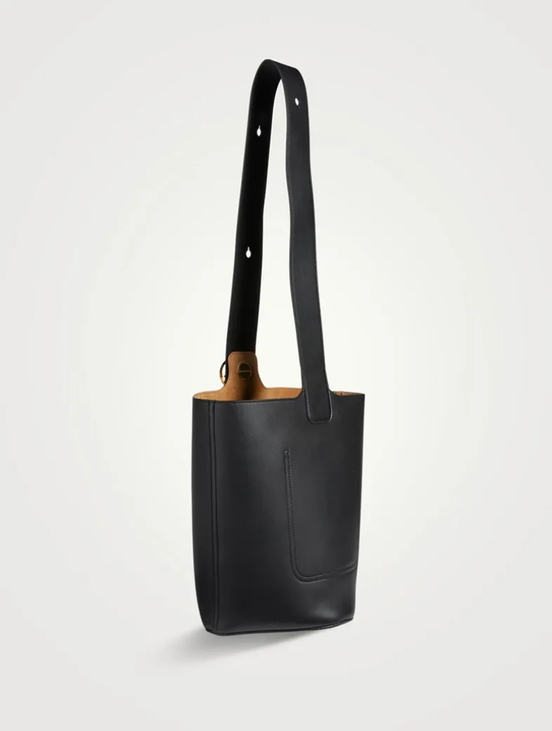 Medium Pebble Leather Bucket Bag