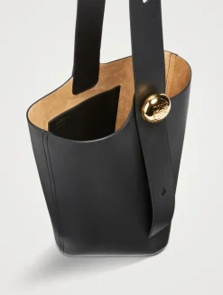 Medium Pebble Leather Bucket Bag