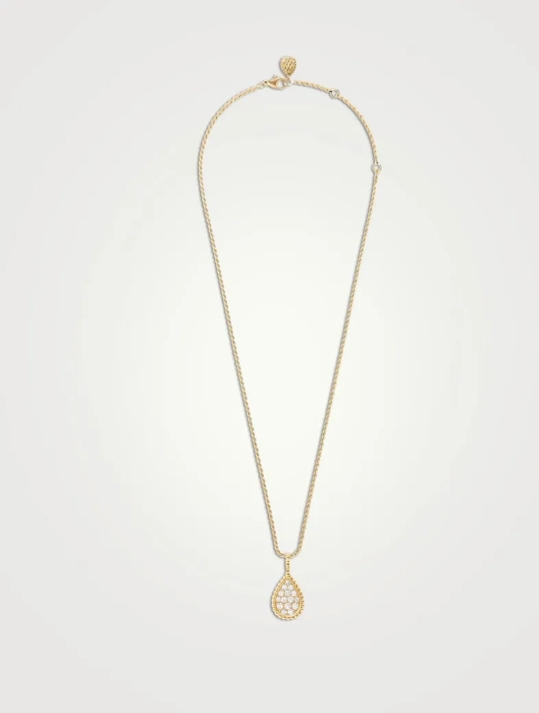 Medium Serpent Bohème Gold Pendant Necklace With Diamonds