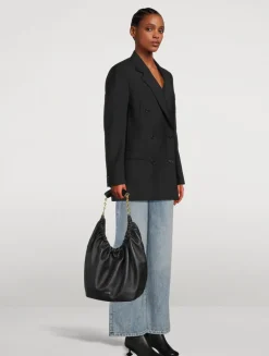 Medium Squeeze Leather Shoulder Bag