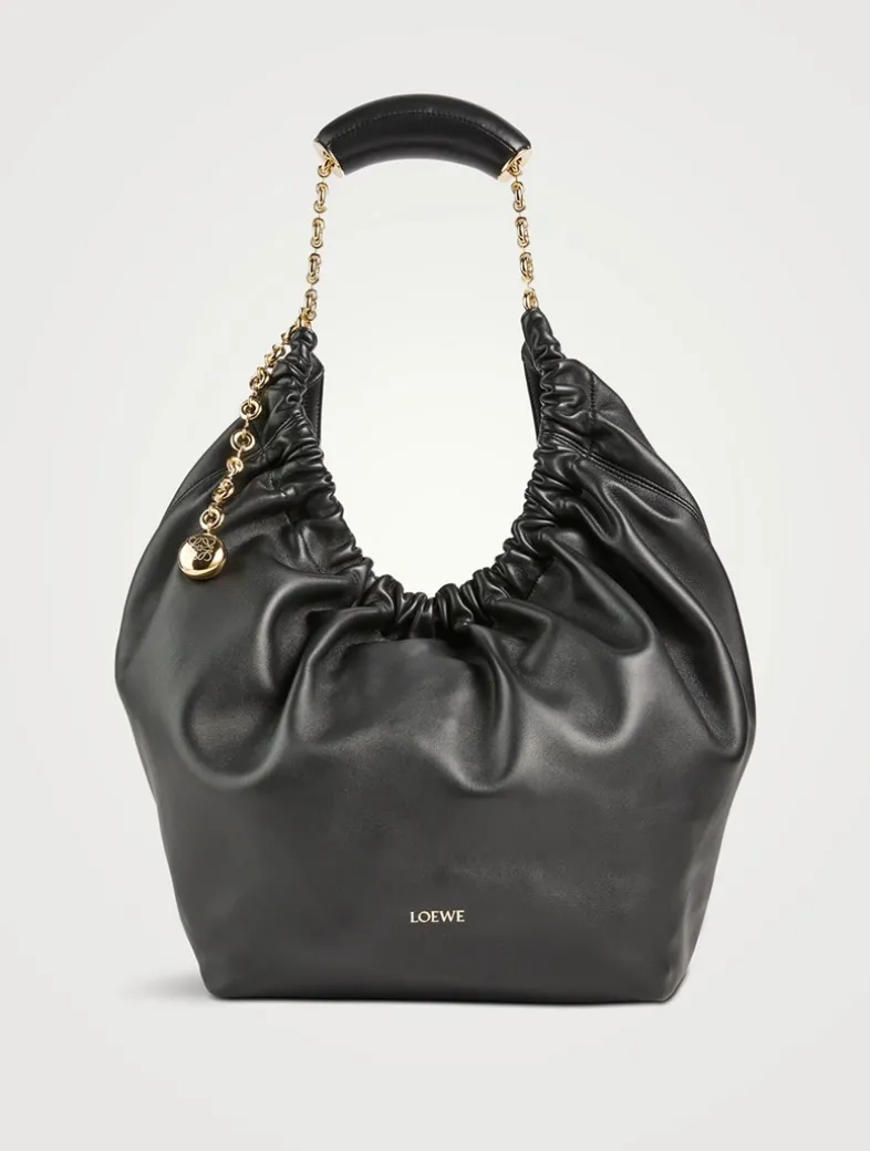 Medium Squeeze Leather Shoulder Bag