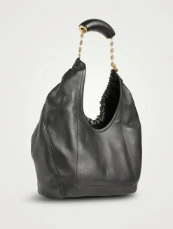 Medium Squeeze Leather Shoulder Bag