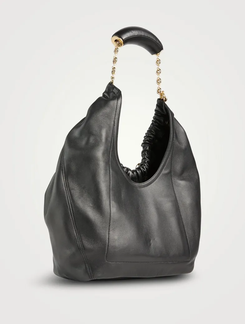 Medium Squeeze Leather Shoulder Bag