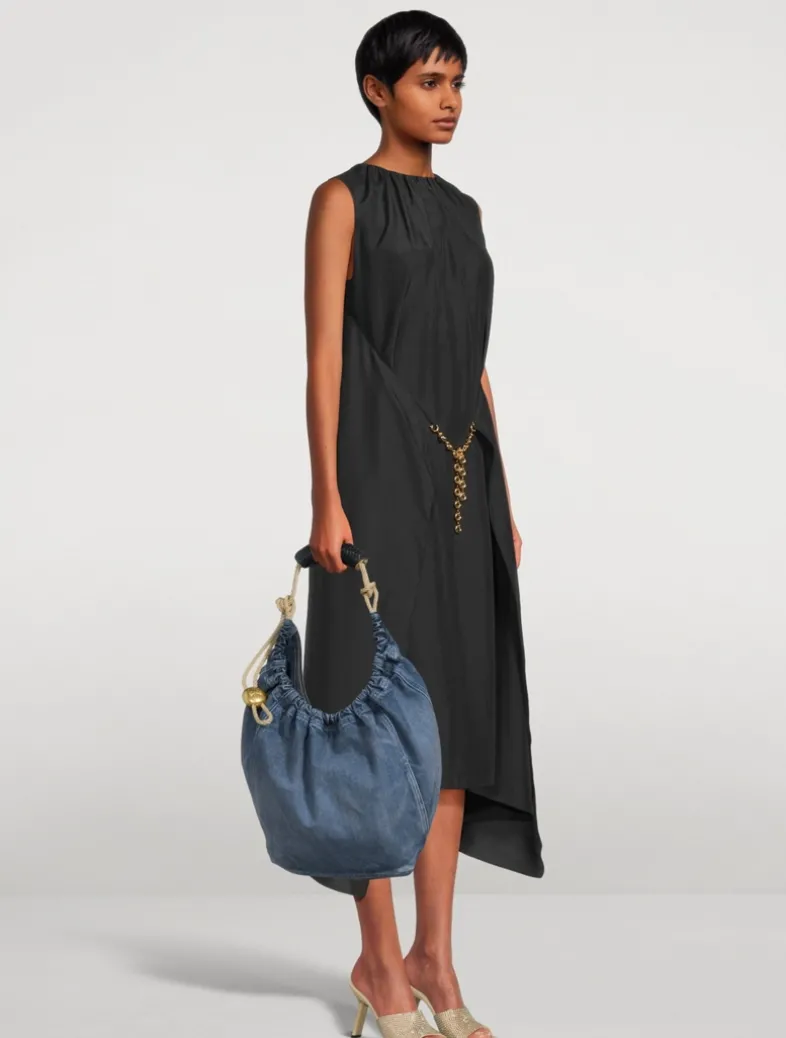 Medium Squeeze Leather Shoulder Bag