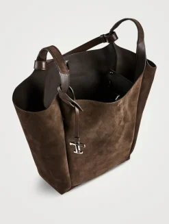 Medium Suede Bucket Bag