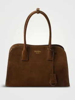 Medium Suede Tote Bag
