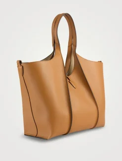 Medium T Timeless Leather Shopping Bag