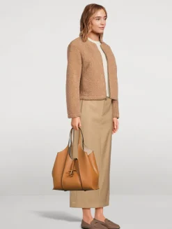 Medium T Timeless Leather Shopping Bag