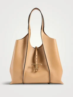 Medium T Timeless Leather Shopping Bag
