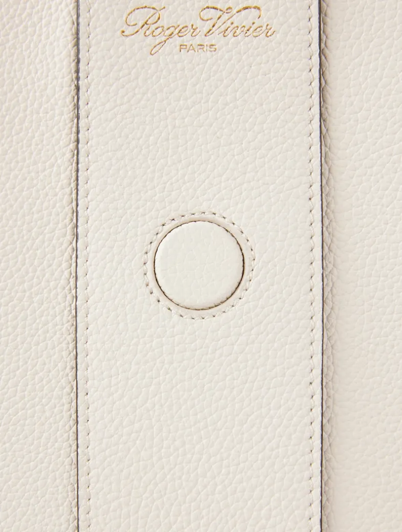 Medium Viv' Choc Leather Tote Bag