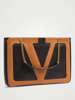 Medium Viva Superstar Leather Tote Bag